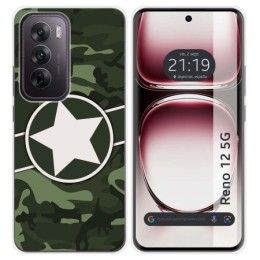 Funda Silicona para Oppo Reno 12 5G diseño Camuflaje 01 Dibujos