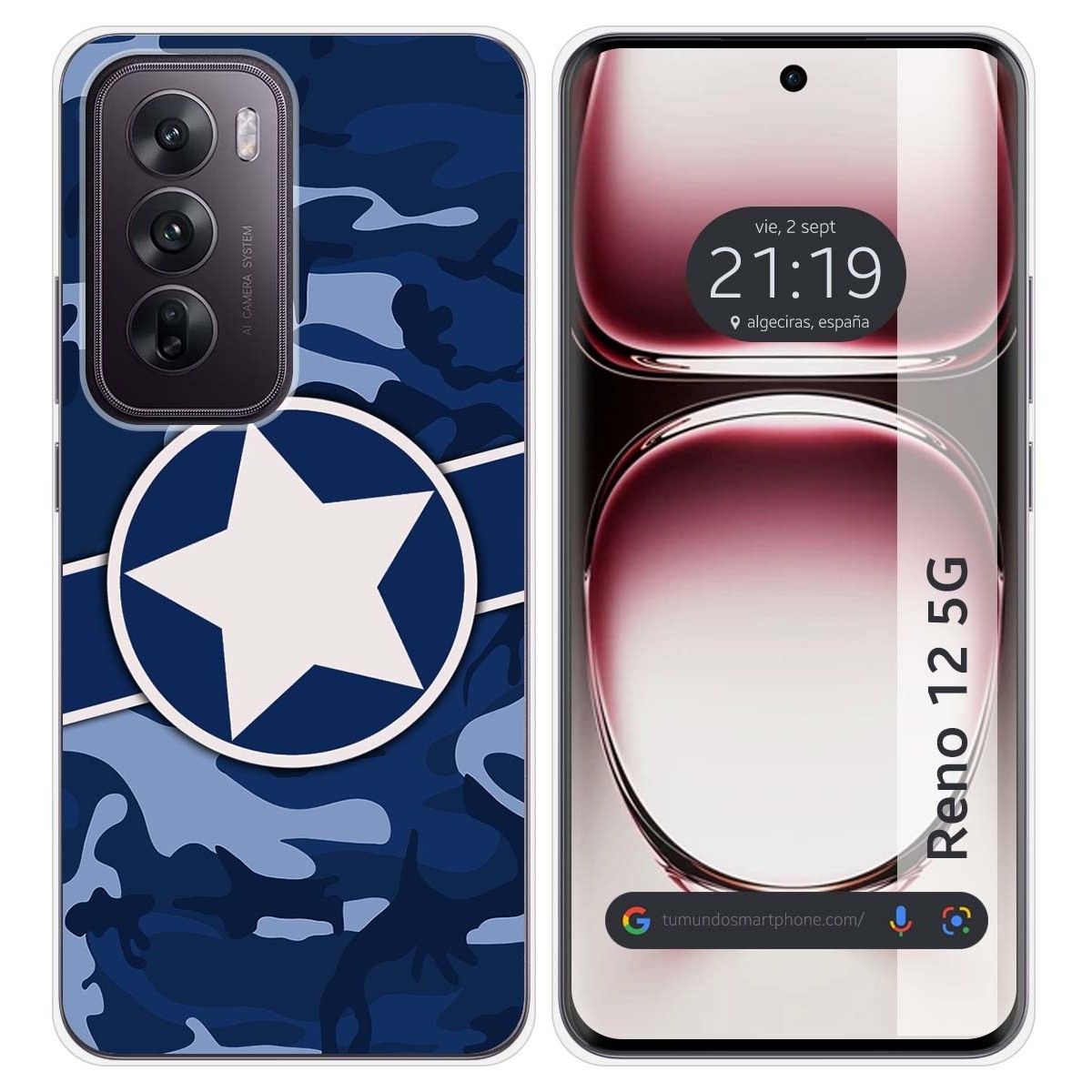 Funda Silicona para Oppo Reno 12 5G diseño Camuflaje 03 Dibujos