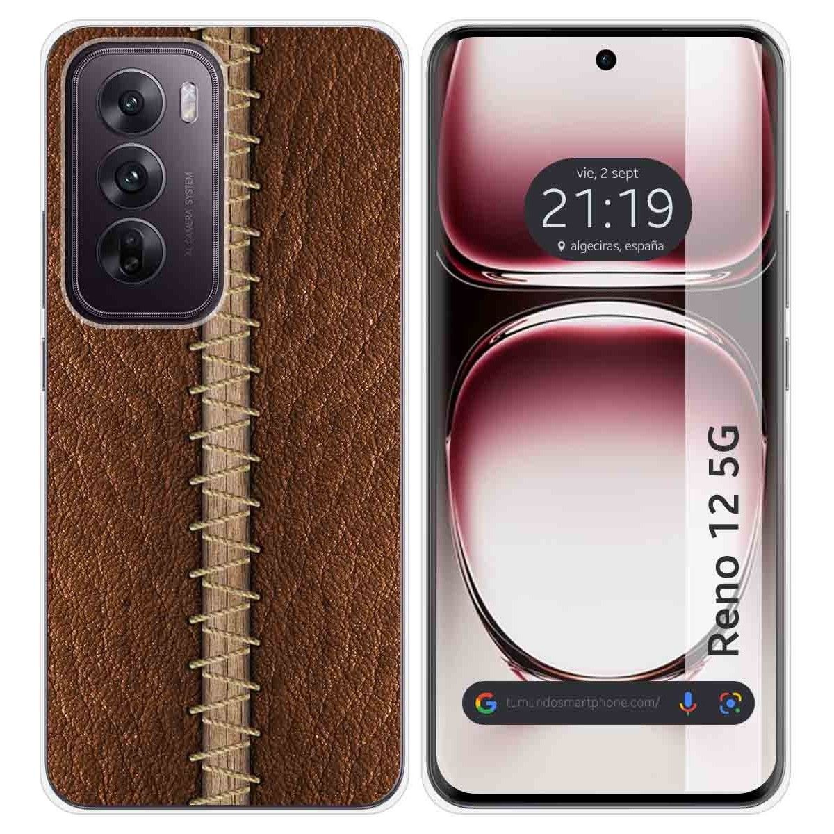 Funda Silicona para Oppo Reno 12 5G diseño Cuero 01 Dibujos