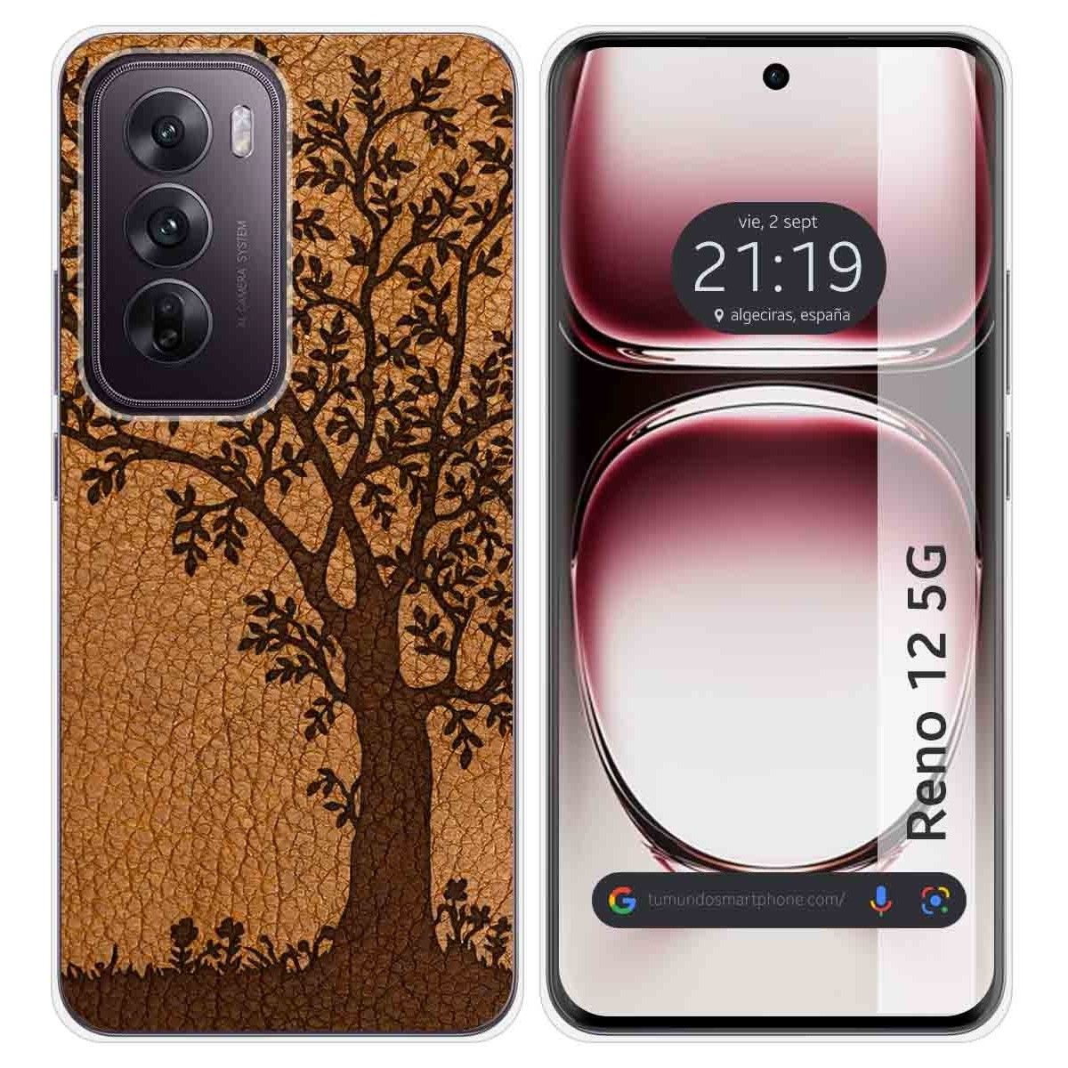 Funda Silicona para Oppo Reno 12 5G diseño Cuero 03 Dibujos