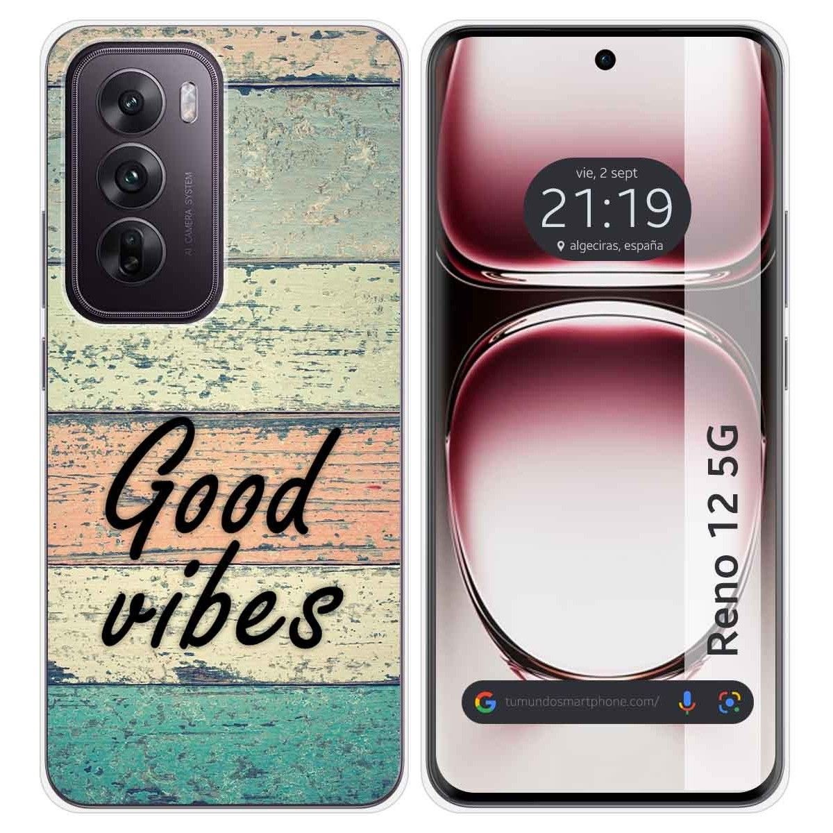 Funda Silicona para Oppo Reno 12 5G diseño Madera 01 Dibujos