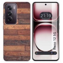 Funda Silicona para Oppo Reno 12 5G diseño Madera 03 Dibujos