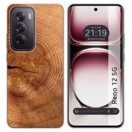 Funda Silicona para Oppo Reno 12 5G diseño Madera 04 Dibujos