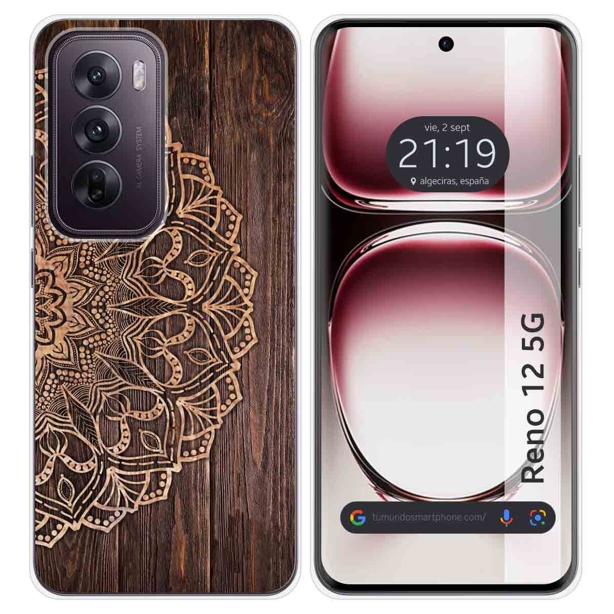 Funda Silicona para Oppo Reno 12 5G diseño Madera 06 Dibujos