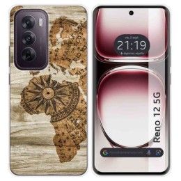 Funda Silicona para Oppo Reno 12 5G diseño Madera 07 Dibujos