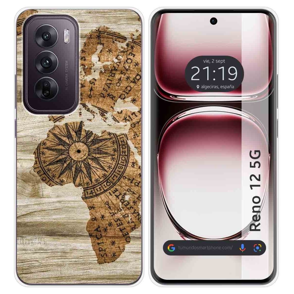 Funda Silicona para Oppo Reno 12 5G diseño Madera 07 Dibujos