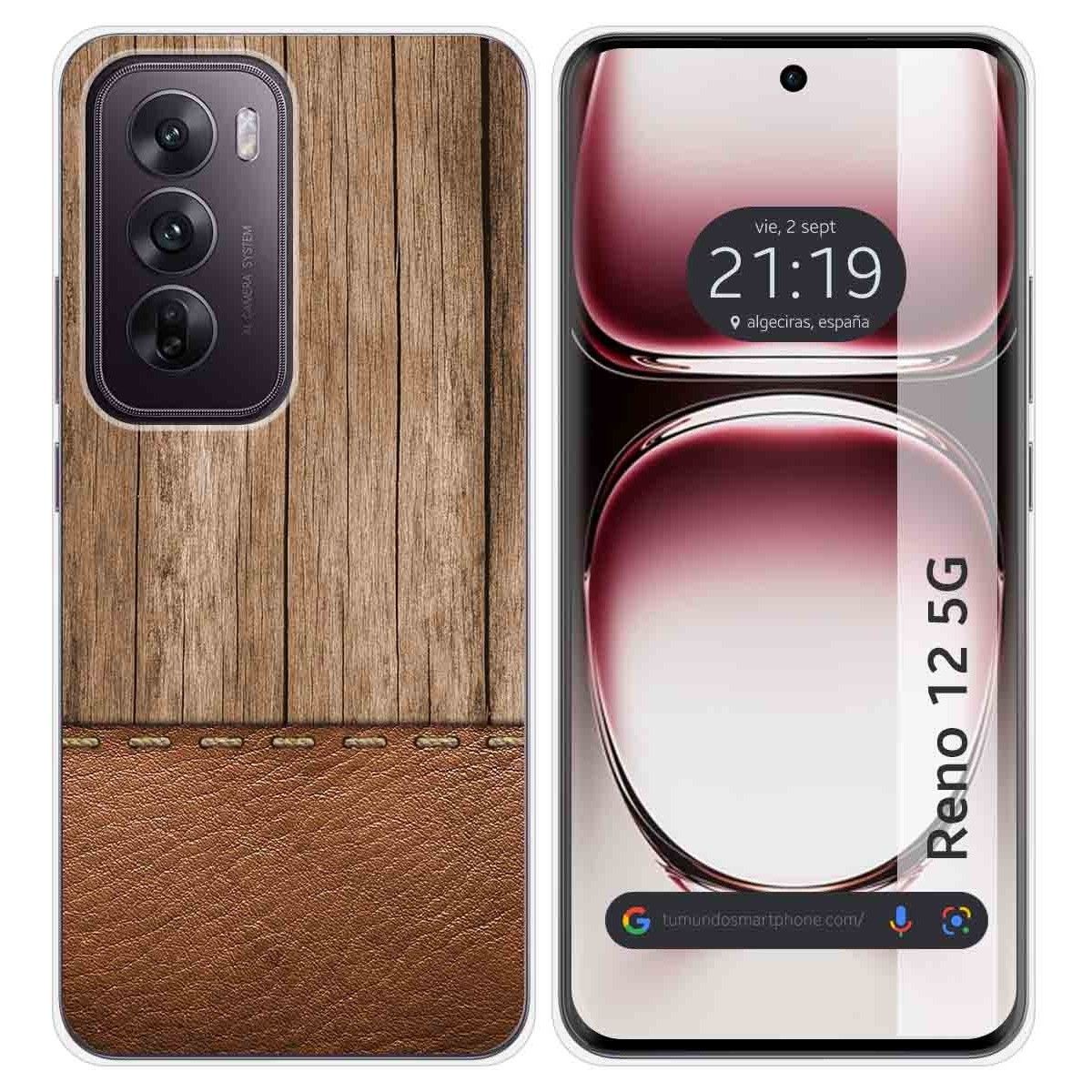 Funda Silicona para Oppo Reno 12 5G diseño Madera 09 Dibujos