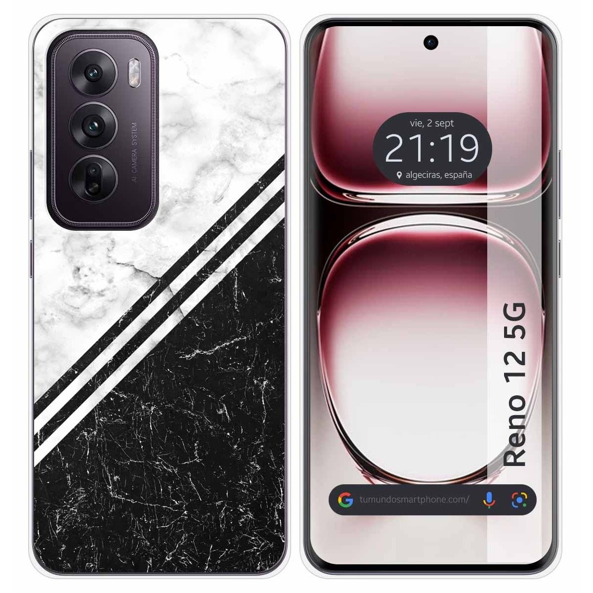 Funda Silicona para Oppo Reno 12 5G diseño Mármol 01 Dibujos