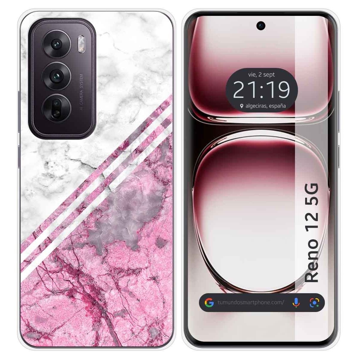 Funda Silicona para Oppo Reno 12 5G diseño Mármol 03 Dibujos