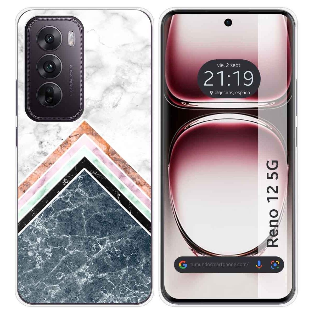 Funda Silicona para Oppo Reno 12 5G diseño Mármol 05 Dibujos