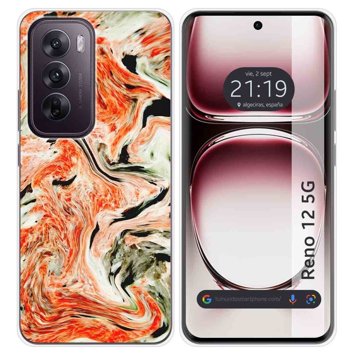 Funda Silicona para Oppo Reno 12 5G diseño Mármol 12 Dibujos