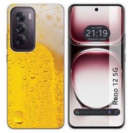 Funda Silicona para Oppo Reno 12 5G diseño Cerveza Dibujos