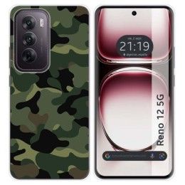 Funda Silicona para Oppo Reno 12 5G diseño Camuflaje Dibujos