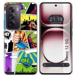 Funda Silicona para Oppo Reno 12 5G diseño Comic Dibujos