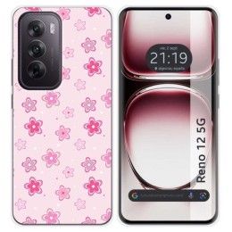 Funda Silicona para Oppo Reno 12 5G diseño Flores Dibujos