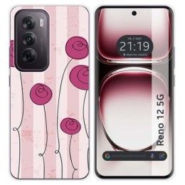 Funda Silicona para Oppo Reno 12 5G diseño Flores Vintage Dibujos