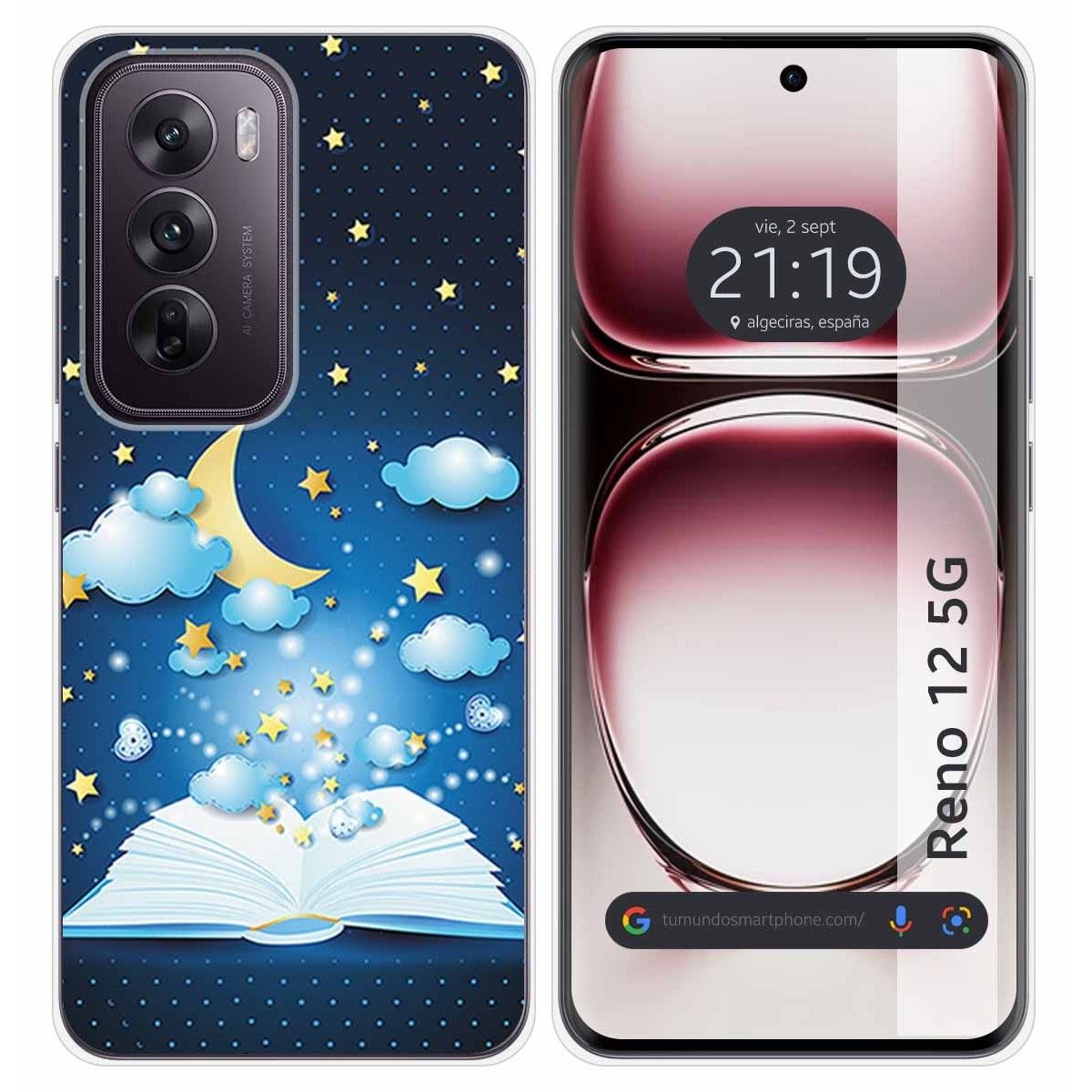 Funda Silicona para Oppo Reno 12 5G diseño Libro Cuentos Dibujos