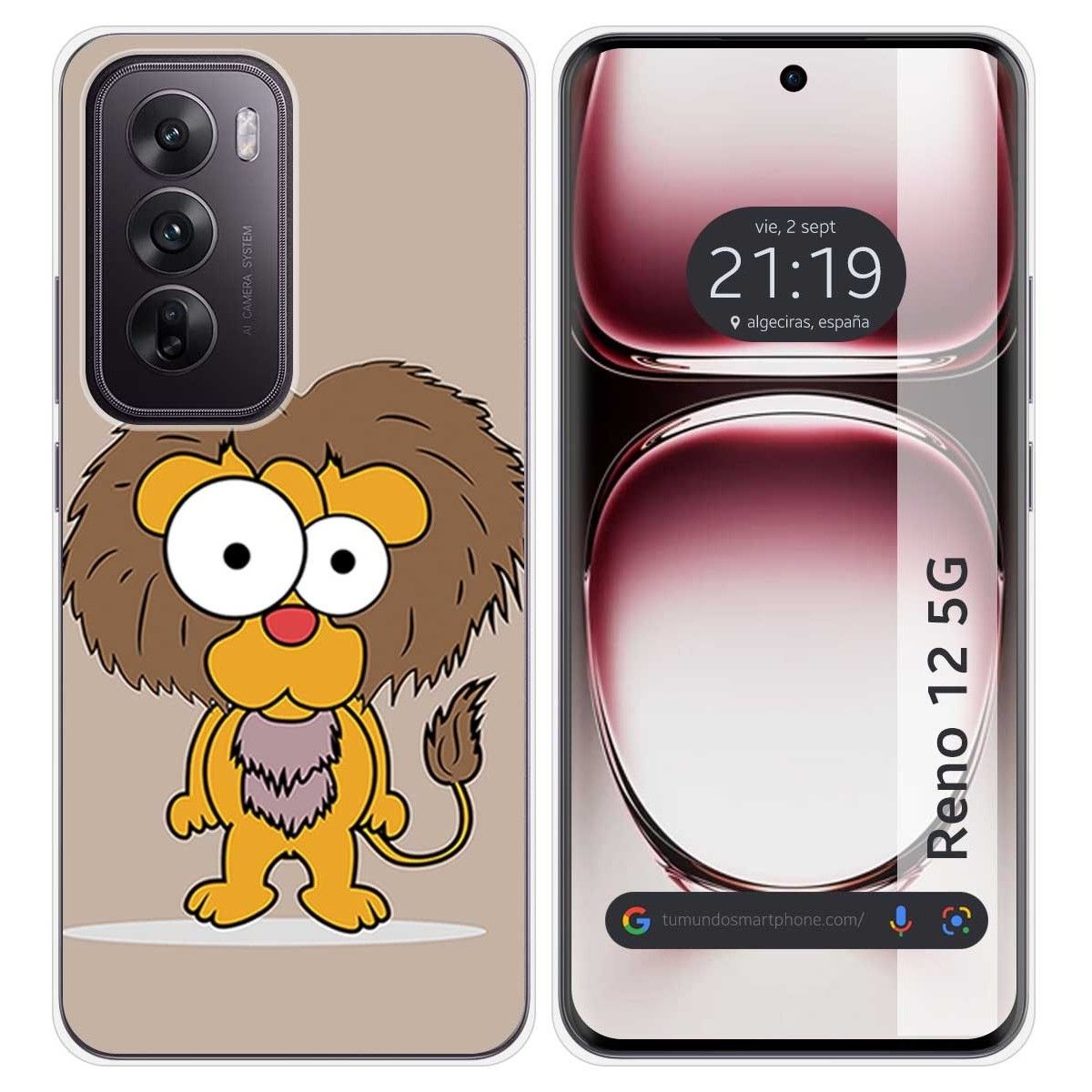 Funda Silicona para Oppo Reno 12 5G diseño Leon Dibujos