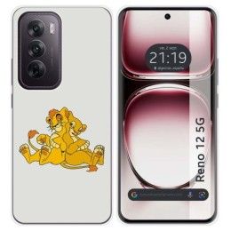 Funda Silicona para Oppo Reno 12 5G diseño Leones Dibujos