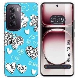 Funda Silicona para Oppo Reno 12 5G diseño Mariposas Dibujos