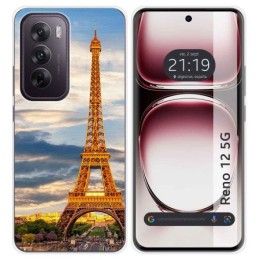 Funda Silicona para Oppo Reno 12 5G diseño Paris Dibujos