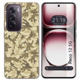 Funda Silicona para Oppo Reno 12 5G diseño Sand Camuflaje Dibujos