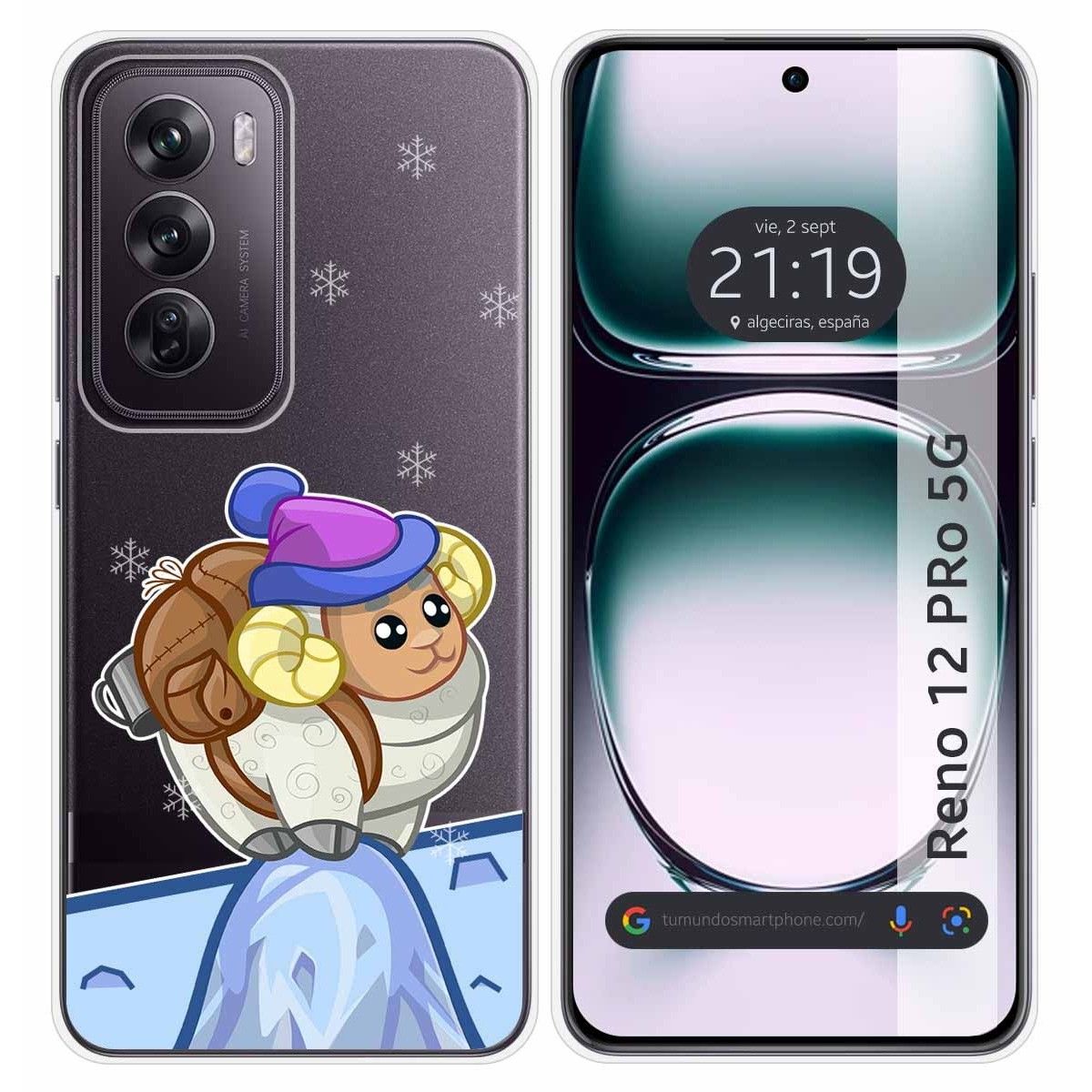 Funda Silicona Transparente para Oppo Reno 12 Pro 5G diseño Cabra Dibujos