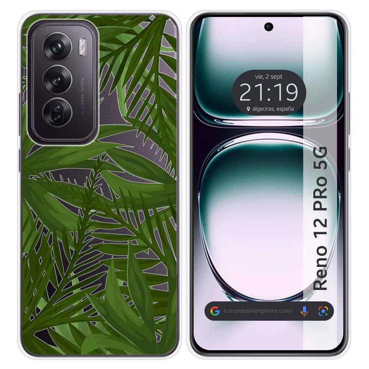 Funda Silicona Transparente para Oppo Reno 12 Pro 5G diseño Jungla Dibujos