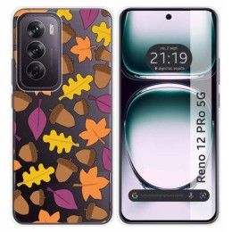 Funda Silicona Transparente para Oppo Reno 12 Pro 5G diseño Otoño Dibujos