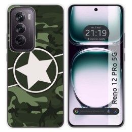 Funda Silicona para Oppo Reno 12 Pro 5G diseño Camuflaje 01 Dibujos