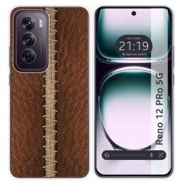 Funda Silicona para Oppo Reno 12 Pro 5G diseño Cuero 01 Dibujos