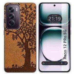 Funda Silicona para Oppo Reno 12 Pro 5G diseño Cuero 03 Dibujos