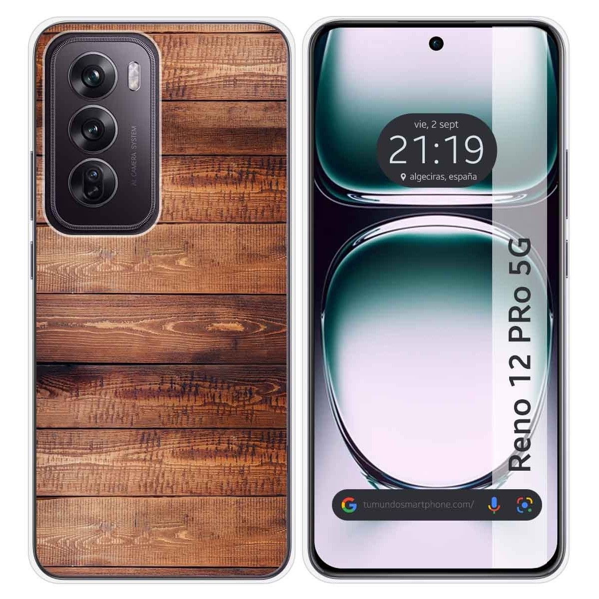 Funda Silicona para Oppo Reno 12 Pro 5G diseño Madera 02 Dibujos