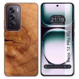 Funda Silicona para Oppo Reno 12 Pro 5G diseño Madera 04 Dibujos