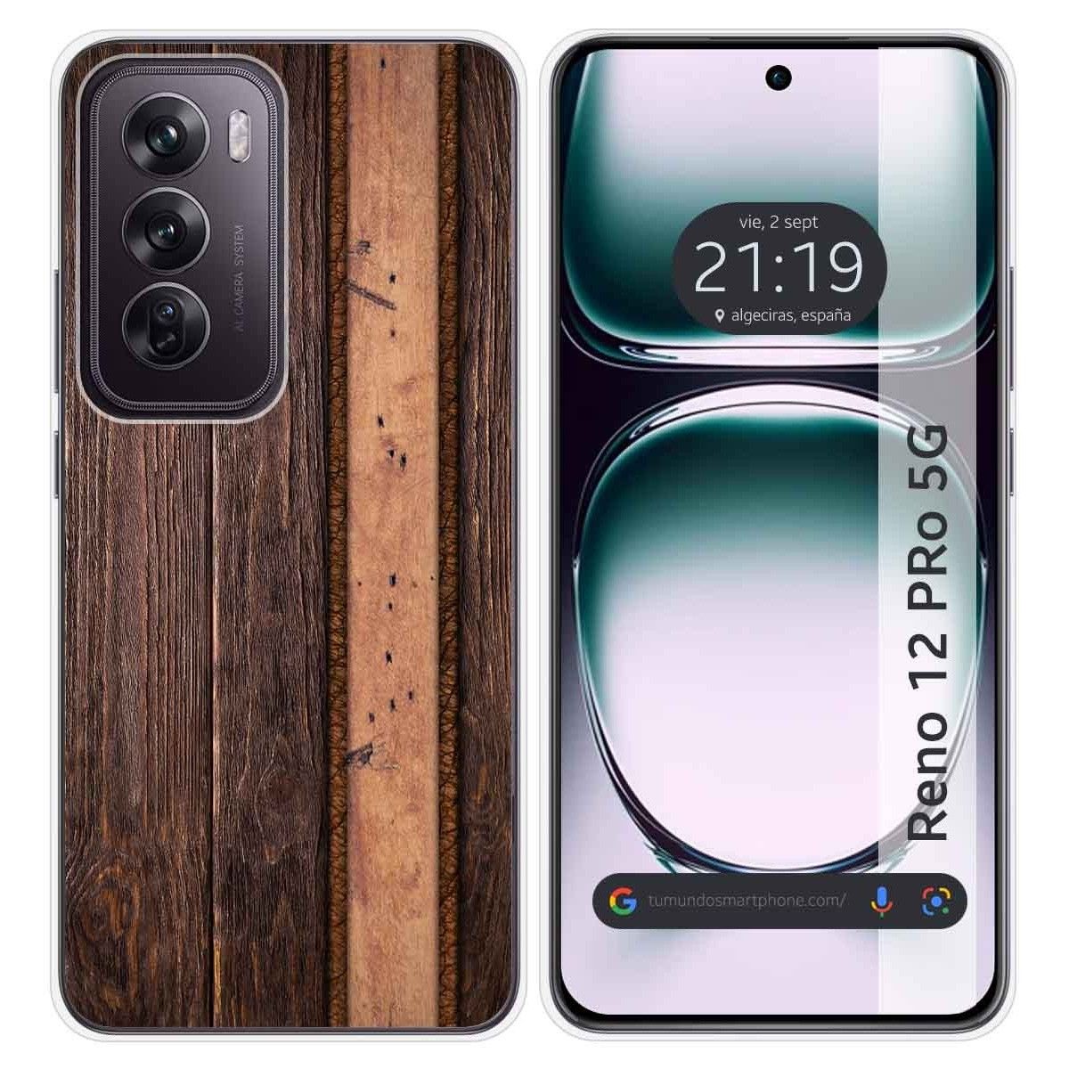 Funda Silicona para Oppo Reno 12 Pro 5G diseño Madera 05 Dibujos