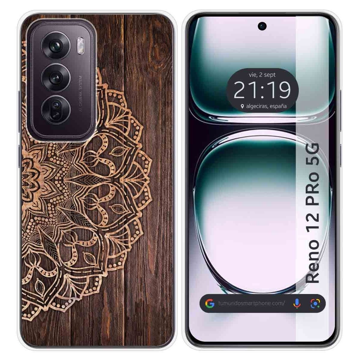 Funda Silicona para Oppo Reno 12 Pro 5G diseño Madera 06 Dibujos