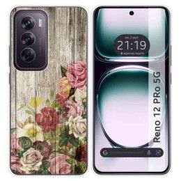 Funda Silicona para Oppo Reno 12 Pro 5G diseño Madera 08 Dibujos