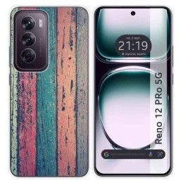 Funda Silicona para Oppo Reno 12 Pro 5G diseño Madera 10 Dibujos