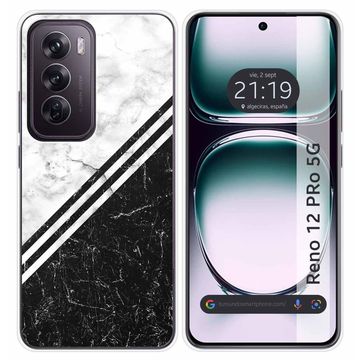 Funda Silicona para Oppo Reno 12 Pro 5G diseño Mármol 01 Dibujos