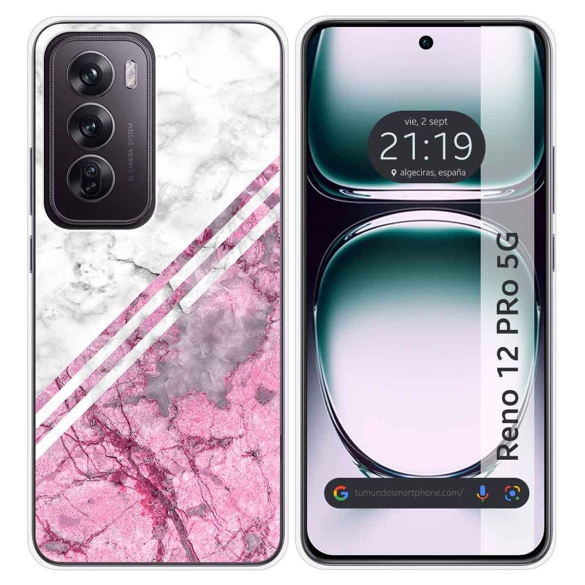 Funda Silicona para Oppo Reno 12 Pro 5G diseño Mármol 03 Dibujos