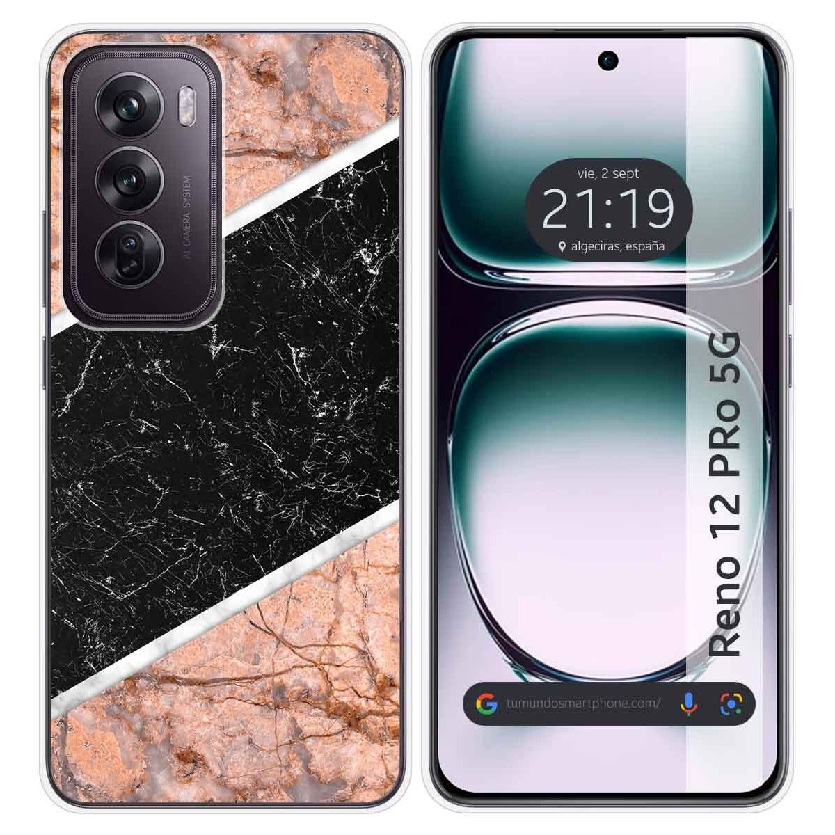 Funda Silicona para Oppo Reno 12 Pro 5G diseño Mármol 07 Dibujos