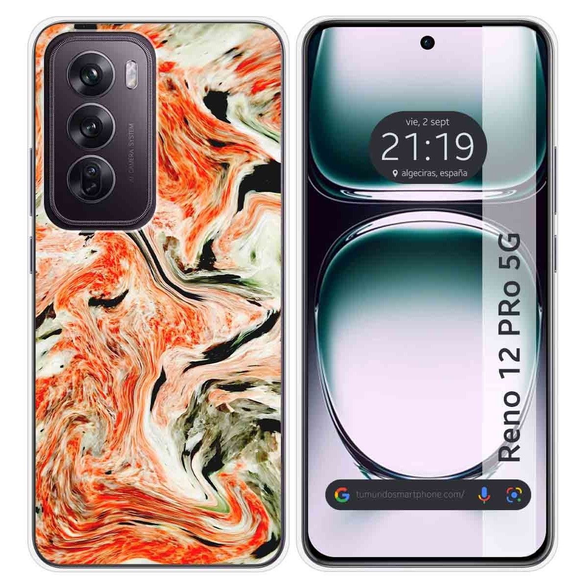 Funda Silicona para Oppo Reno 12 Pro 5G diseño Mármol 12 Dibujos