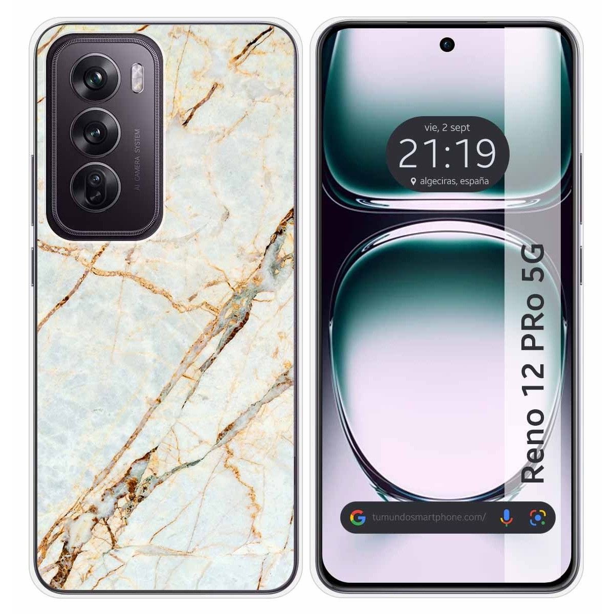 Funda Silicona para Oppo Reno 12 Pro 5G diseño Mármol 13 Dibujos