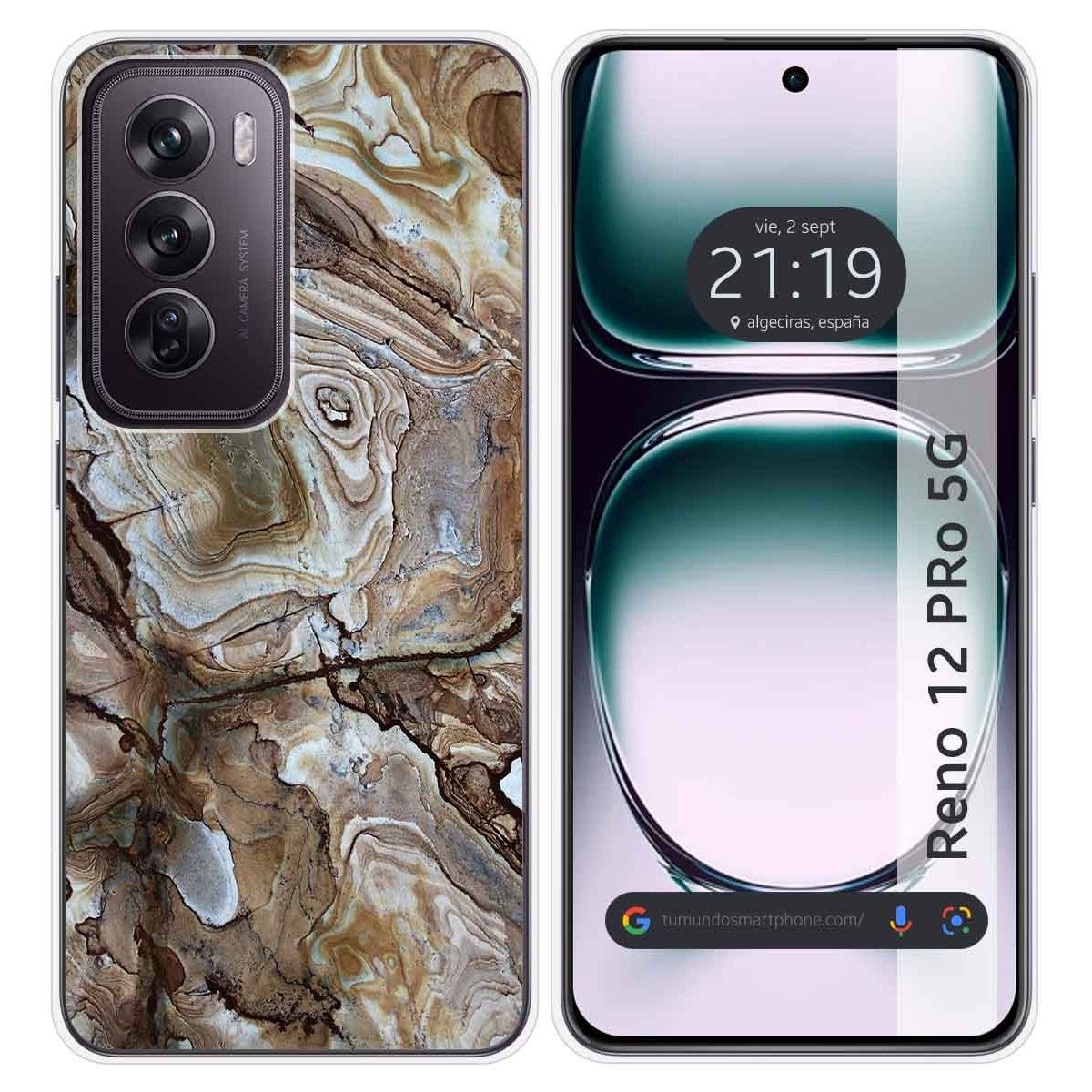 Funda Silicona para Oppo Reno 12 Pro 5G diseño Mármol 14 Dibujos