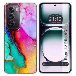 Funda Silicona para Oppo Reno 12 Pro 5G diseño Mármol 15 Dibujos