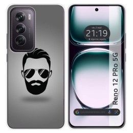 Funda Silicona para Oppo Reno 12 Pro 5G diseño Barba Dibujos