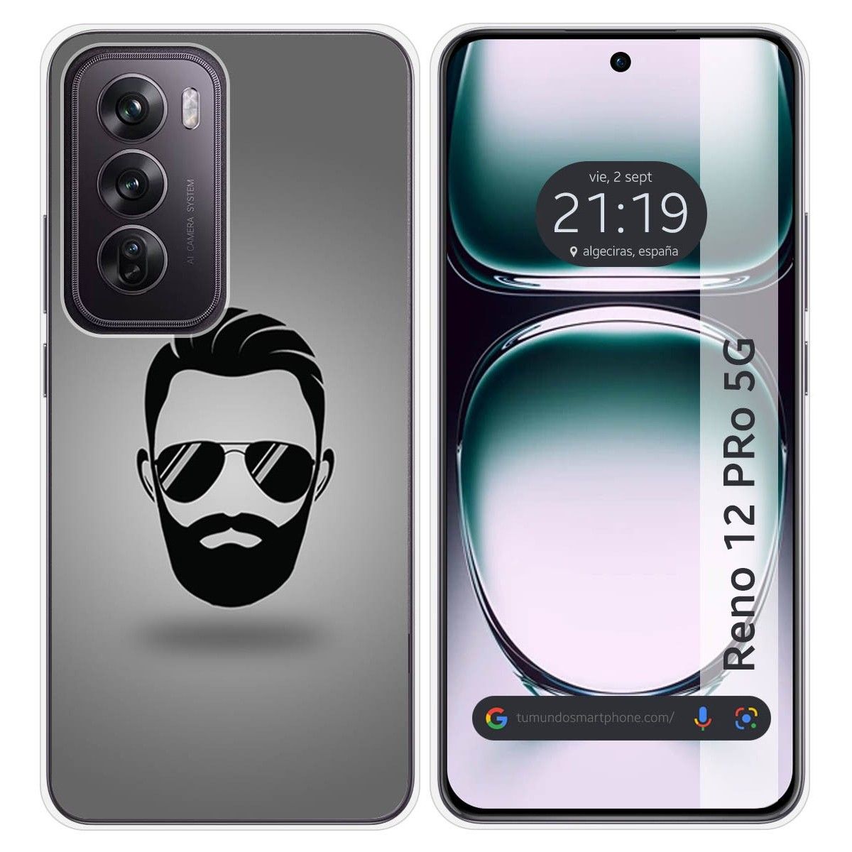 Funda Silicona para Oppo Reno 12 Pro 5G diseño Barba Dibujos