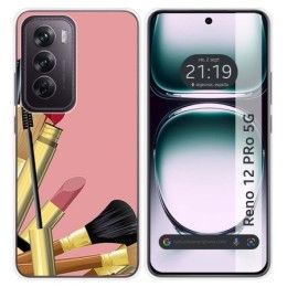 Funda Silicona para Oppo Reno 12 Pro 5G diseño Brochas Dibujos