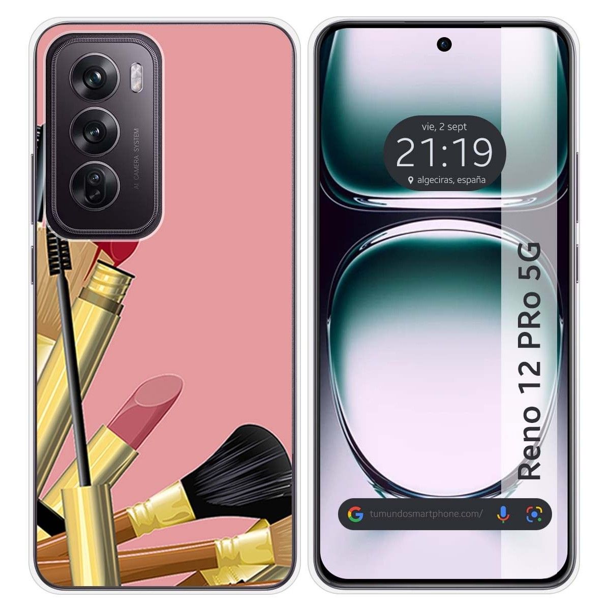 Funda Silicona para Oppo Reno 12 Pro 5G diseño Brochas Dibujos