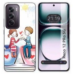 Funda Silicona para Oppo Reno 12 Pro 5G diseño Café Dibujos